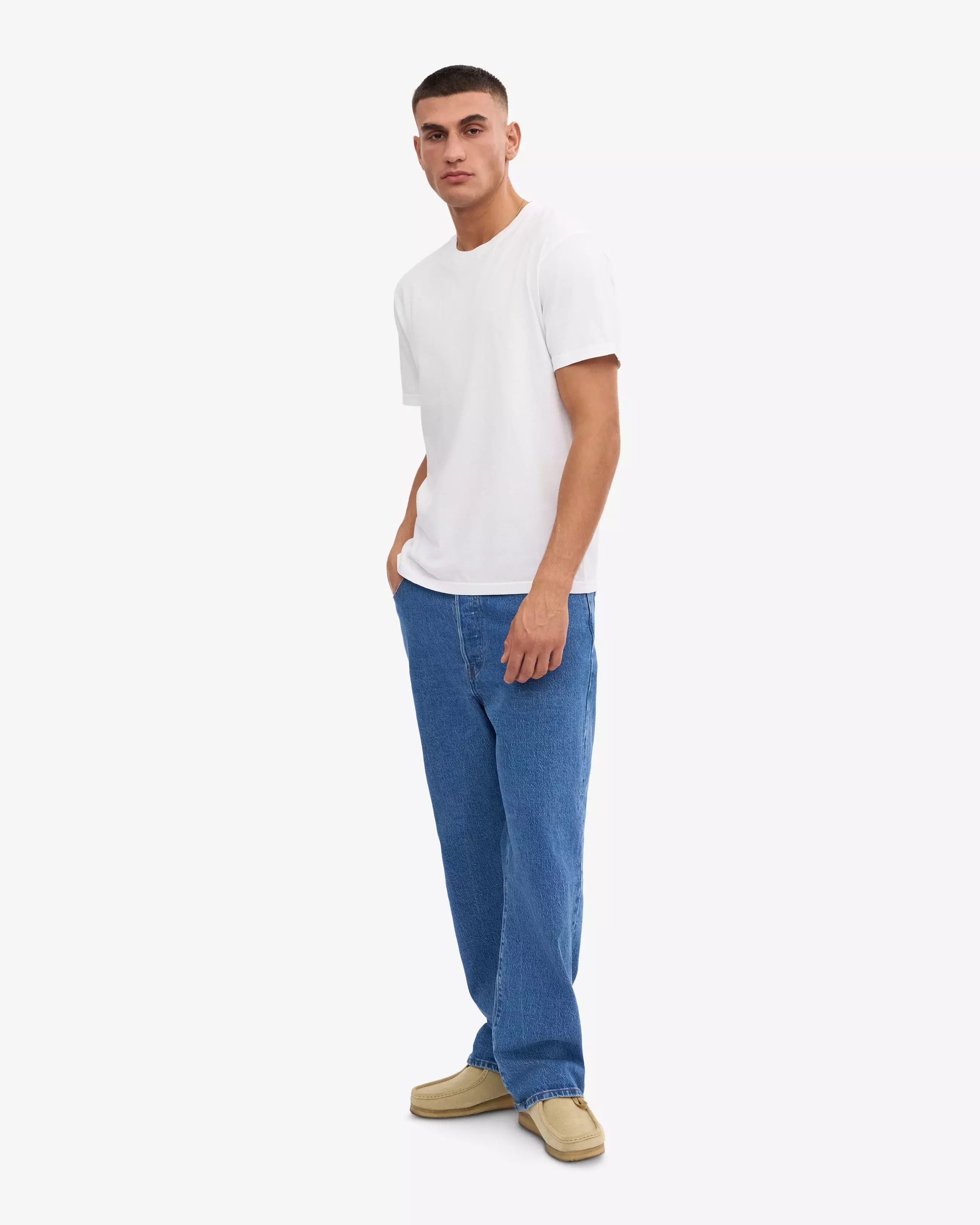 Wemoto Optical White Classic Organic Tee Herren weiss